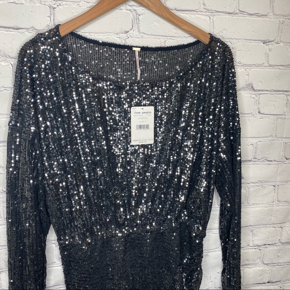 Free People Giselle Sequin Mini Dress - Picture 13 of 14